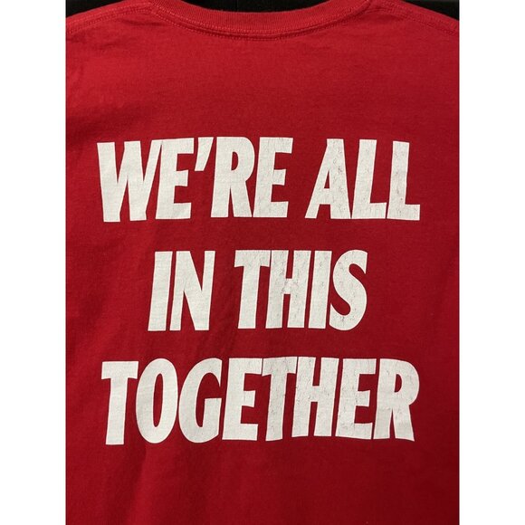 Coca Cola Shirt Men's Medium Red White Logo Adult Men We're All In This Together - Picture 10 of 10